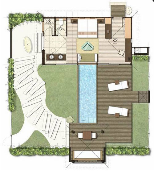 Plan Pool Villa